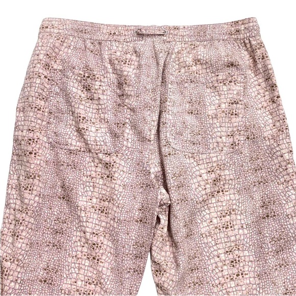 ANTHROPOLOGIE Orana Monogram Lounge Joggers Pants Cherry Blossom Pink Size L - Picture 5 of 10